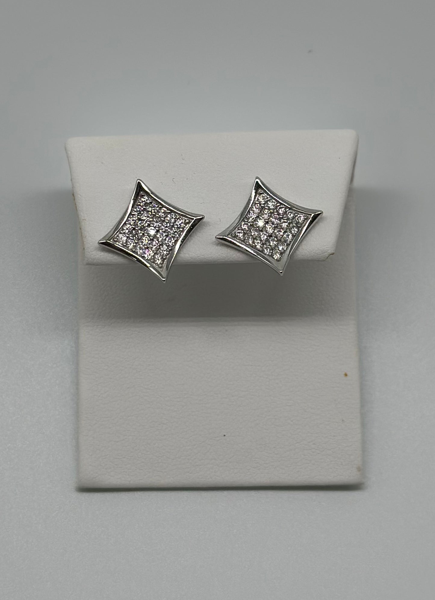 S925 Concave CZ Kite Studs