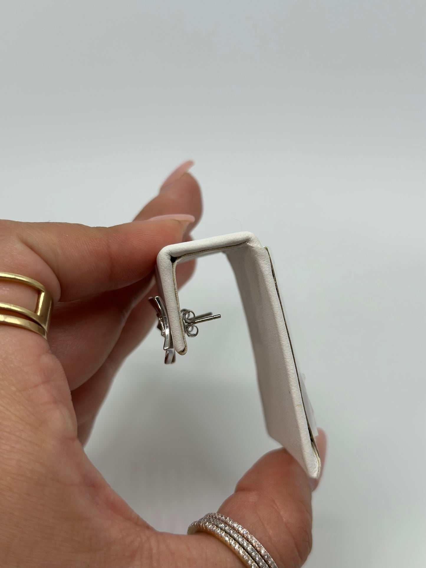 S925 Concave CZ Kite Studs